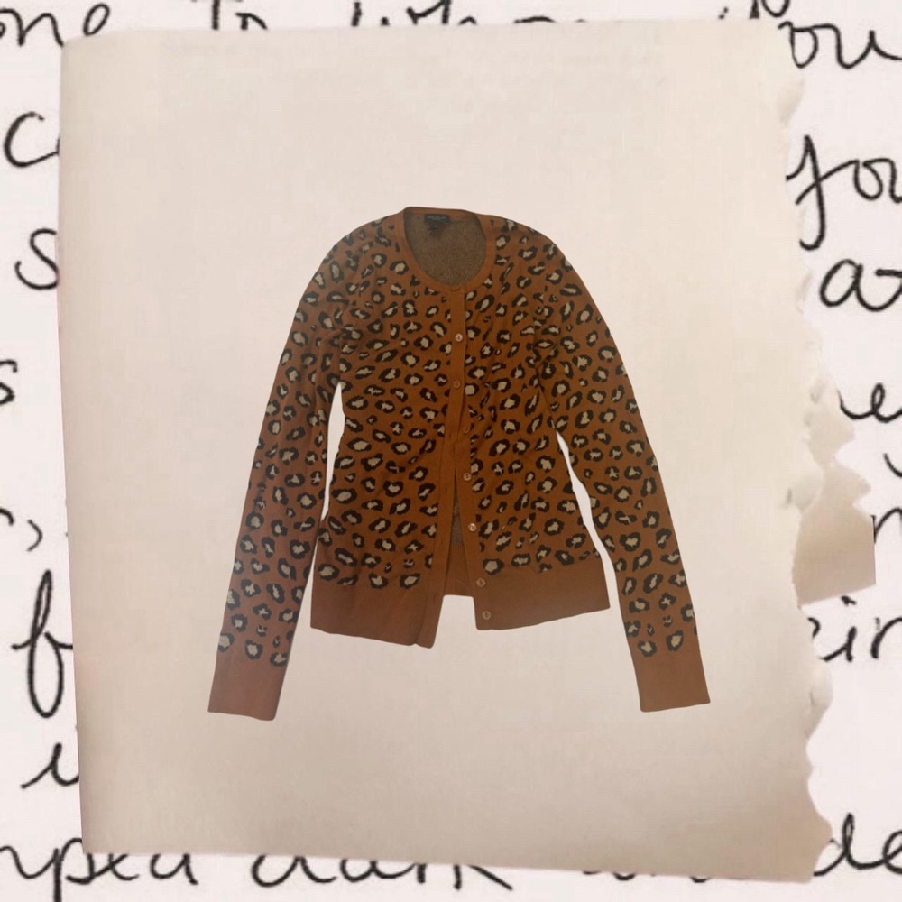 chic leopard print button up cardigan